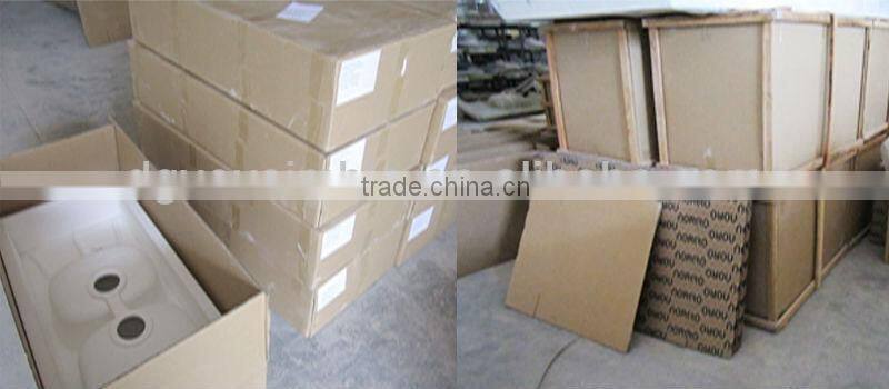 Flat Installation Right Angled Resin Solid Surface Kitchen Sink