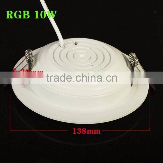 Ultrathin 5W 10W 24 ColorsTube Lamps RGB LED Ceiling Panel Down Light with Remote Controller