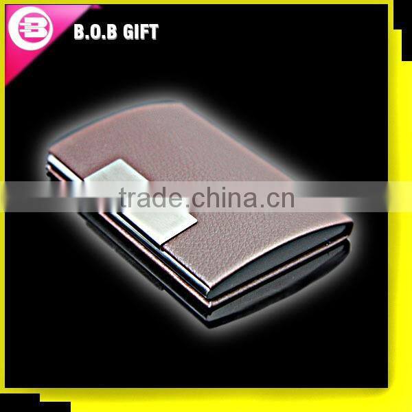 2014 Professional Manufacturer leather Folding Business Card Holder In China