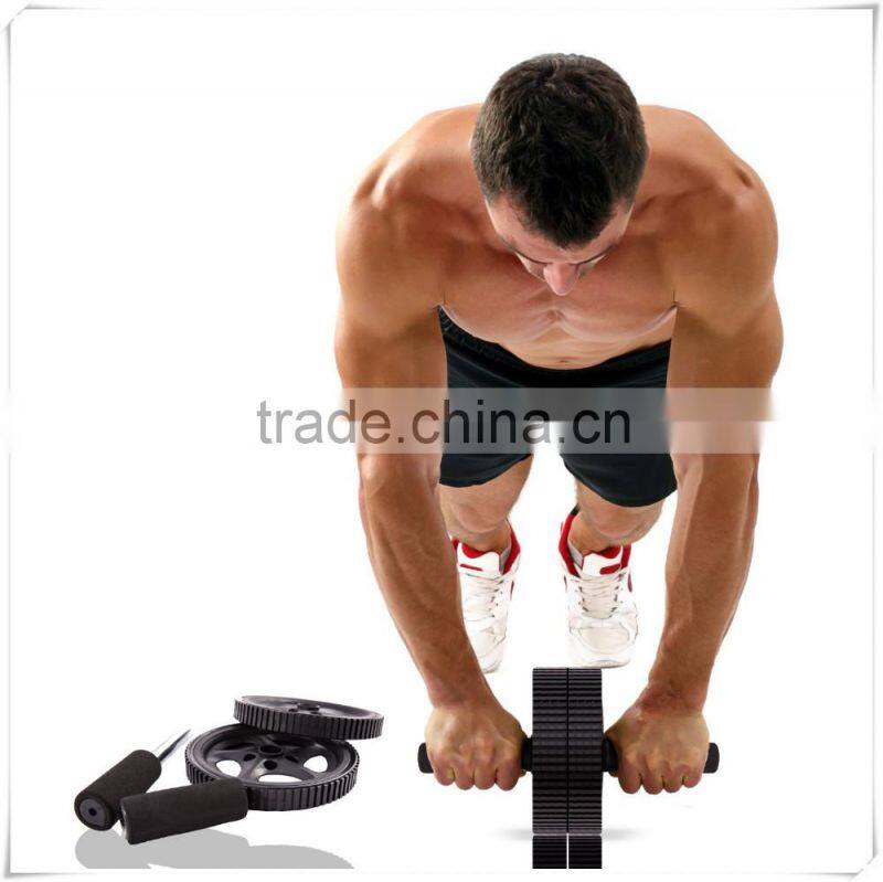 Abdominal Exercise Toning Wheel with Extra Thick Knee Pad Mat and Comfort Foam Handles