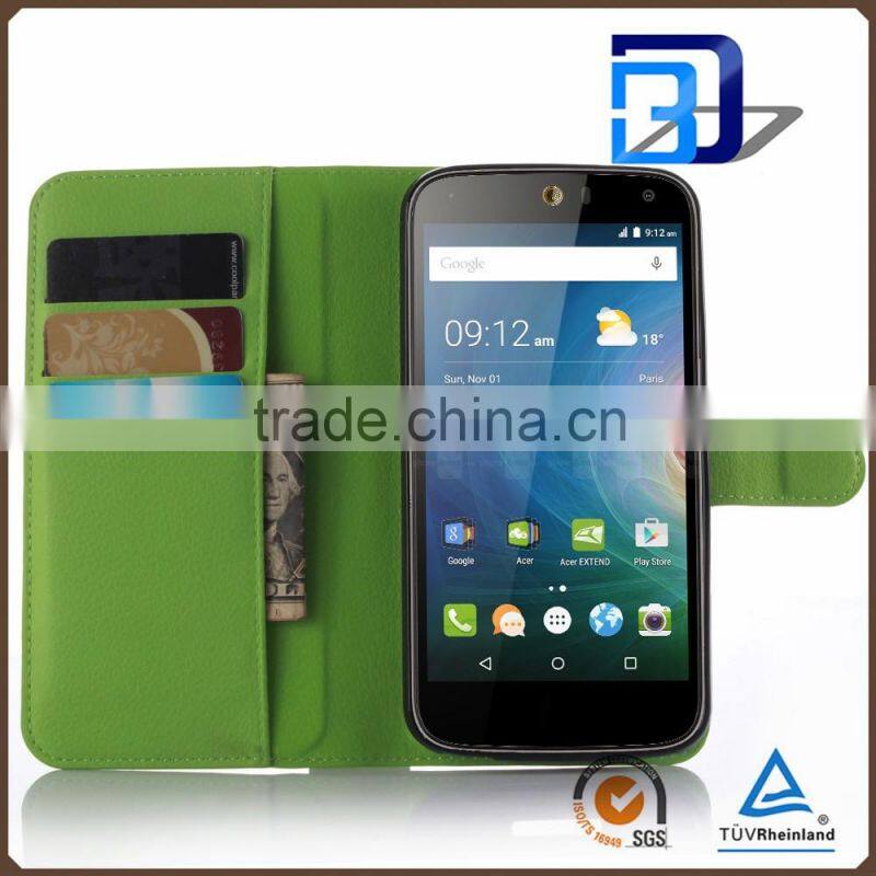 for acer liquid z630 case, Litchi Design Credit Card Wallet Stand Flip leather case for Acer Liquid Z630 low price china