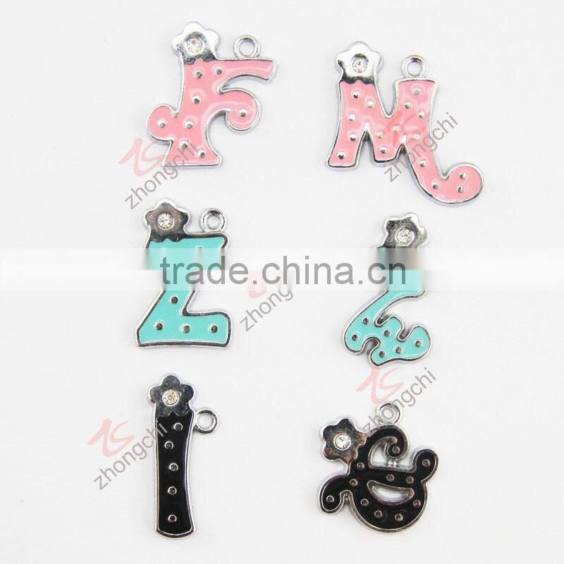 A-Z Enamel Funny Alphabet Letter charms (MPE)