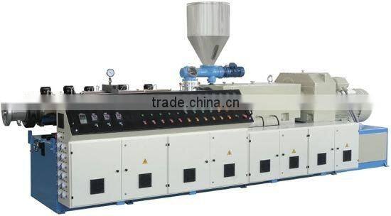 Twin conical screw extruder
