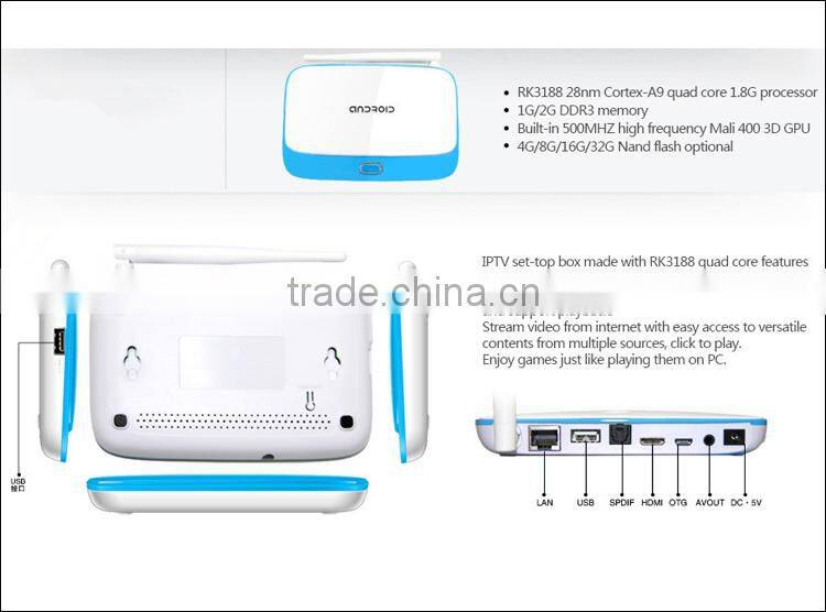 hd sex pron video tv box with Rockchip3188 quad core 1.8G 2G/ 8G 1080P XBMC Remote Control 2.0M 5.0M Camera Optional C