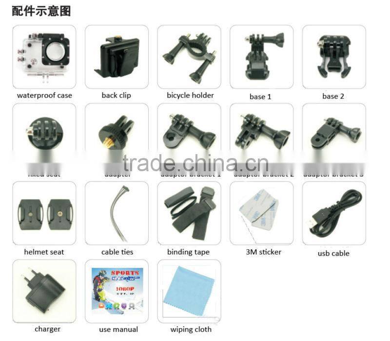 2015 the most popular camera Full HD 1080P Sports Camcorder with wifi