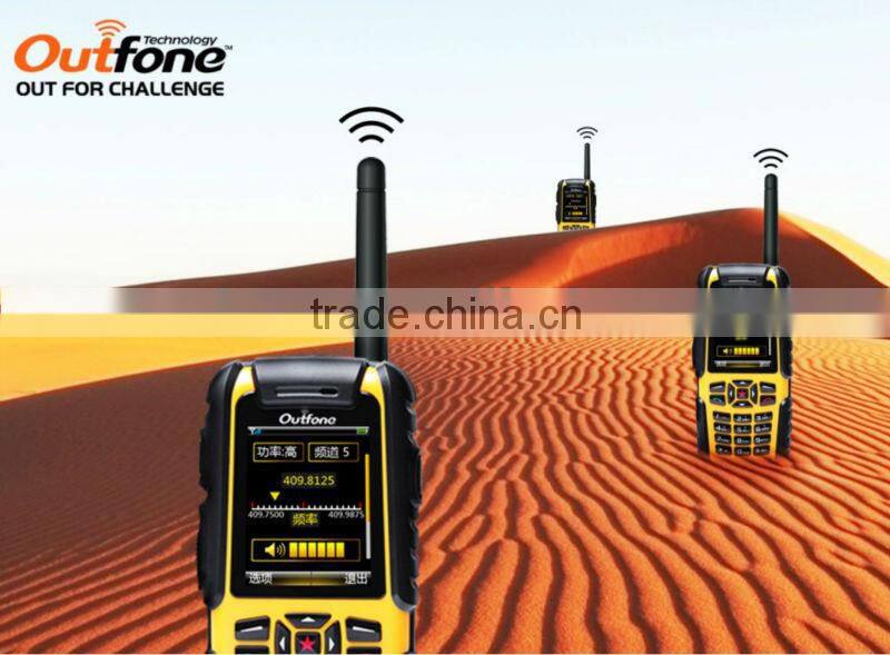 Outdoor Rugged Mobile Phone IP67 water, dust and crush proof with GPS and Walkie Talkie,designed for cycling fans