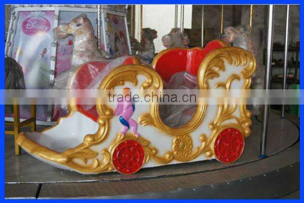 Playground theme park rides - 3 seats mini carousel