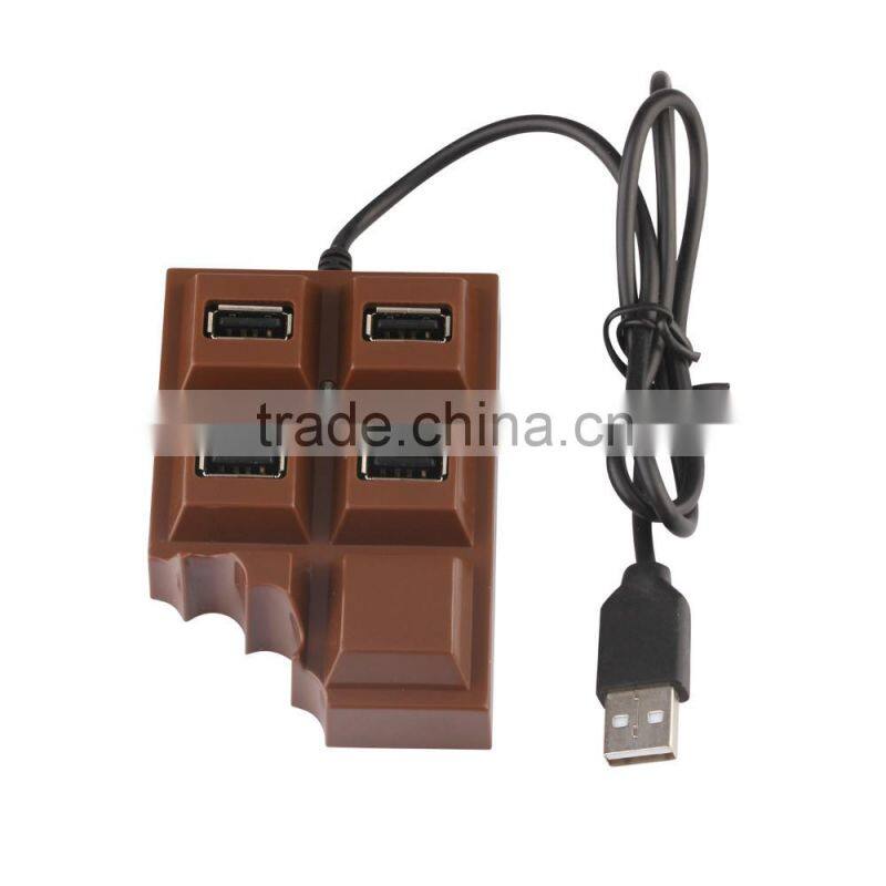 Personal-design Chocolate-shape 4 port usb 2.0 hub form usb por hub suppliers