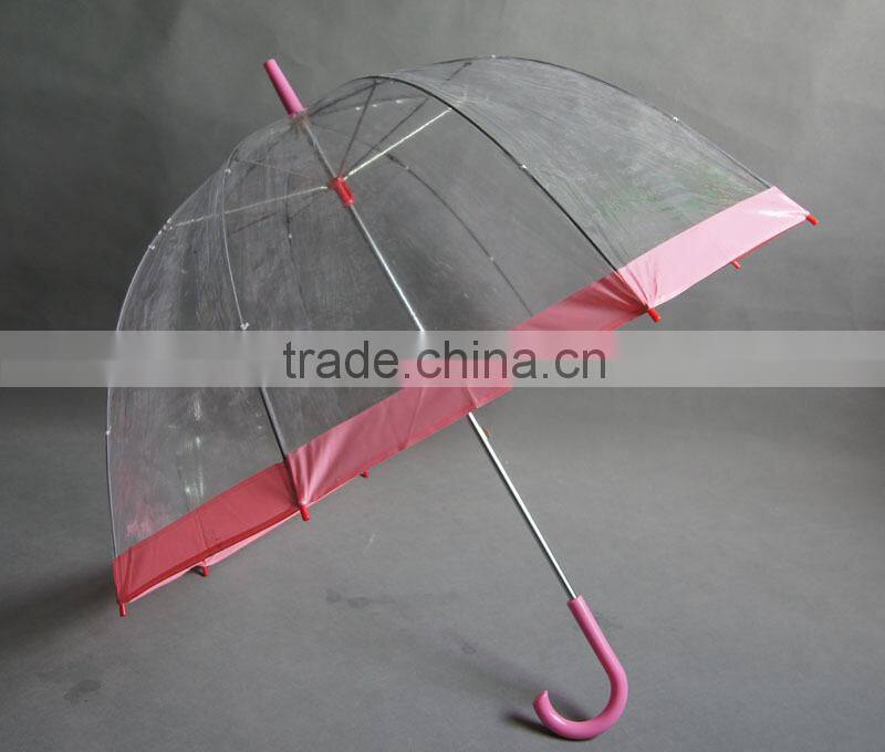 23"x8k dome transparent umbrella from Chinese factory
