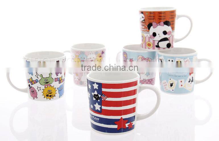 kids mini ceramic coffee mug with design