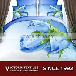 100% cotton reactive printed twill cotton fabric bed comforter cover set 4pcs