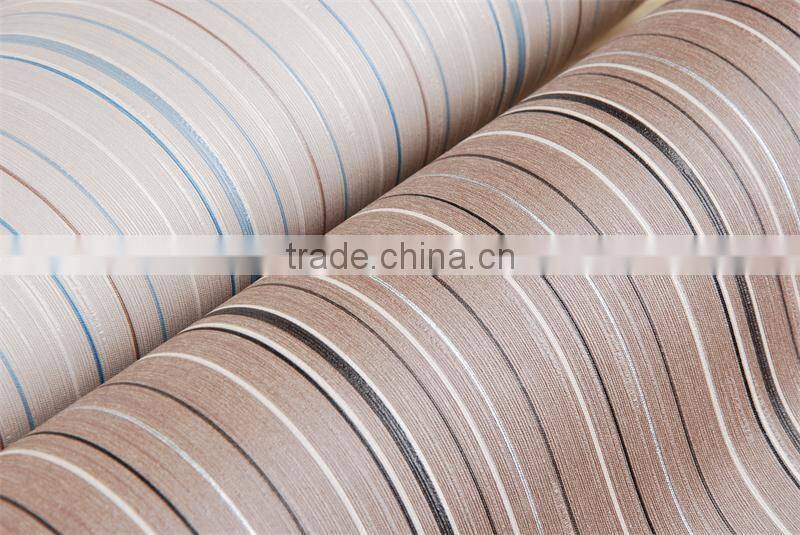 Chinese project stripe vinyl wallcovering