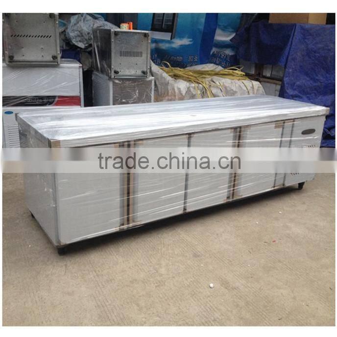 450L Stainless Steel commercial 3 doors worktop refrigerator