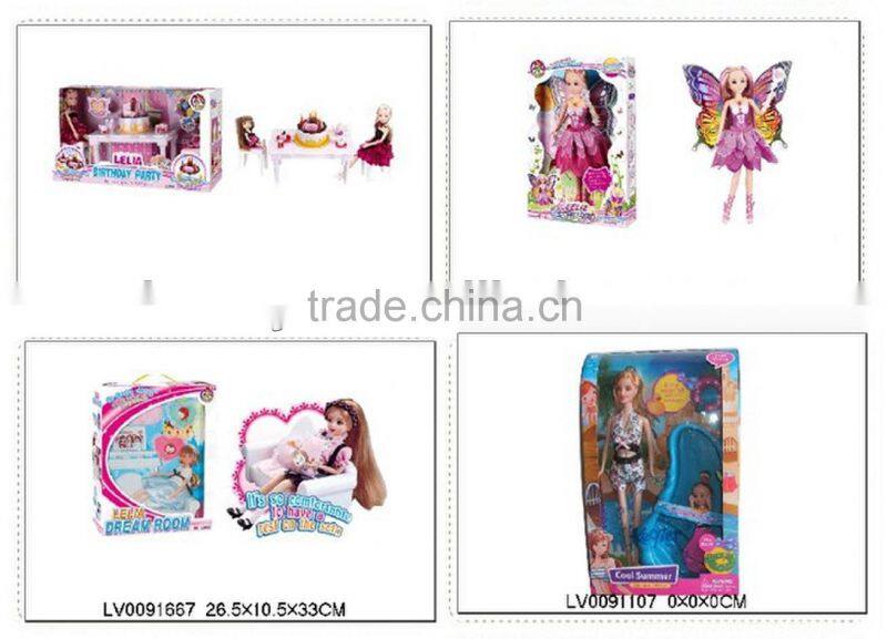 2013 New design good quality Plastic Solid Doll Set as gift for children/kids play with EN71