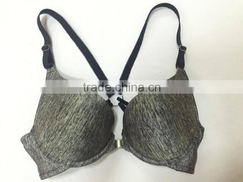 Sexy Women Lingerie Mix Color Braided Racer Back Front Closure Bra