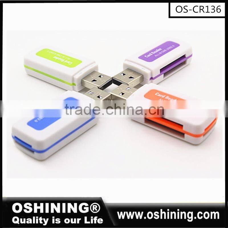 2016 Best selling plastic Multi 4slots magnetic card reader (OS-CR112)