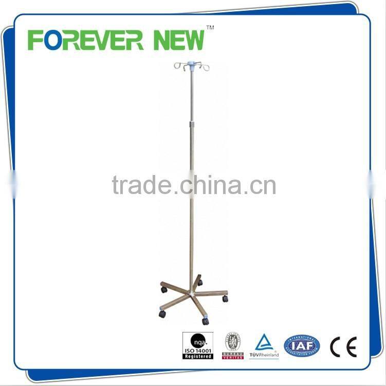YXZ-027E CE ISO approved high quality stainless hospital iv pole stand
