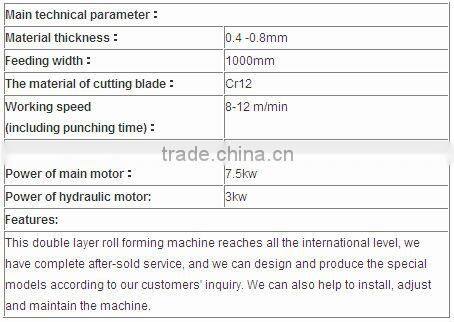 Double Layer Roofing Sheet Roll Forming Machine