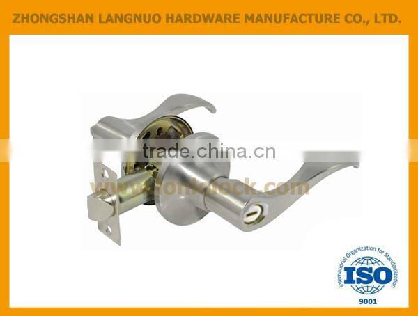ANSI standard zinc alloy brass cylinder keyed satin nickel door lock