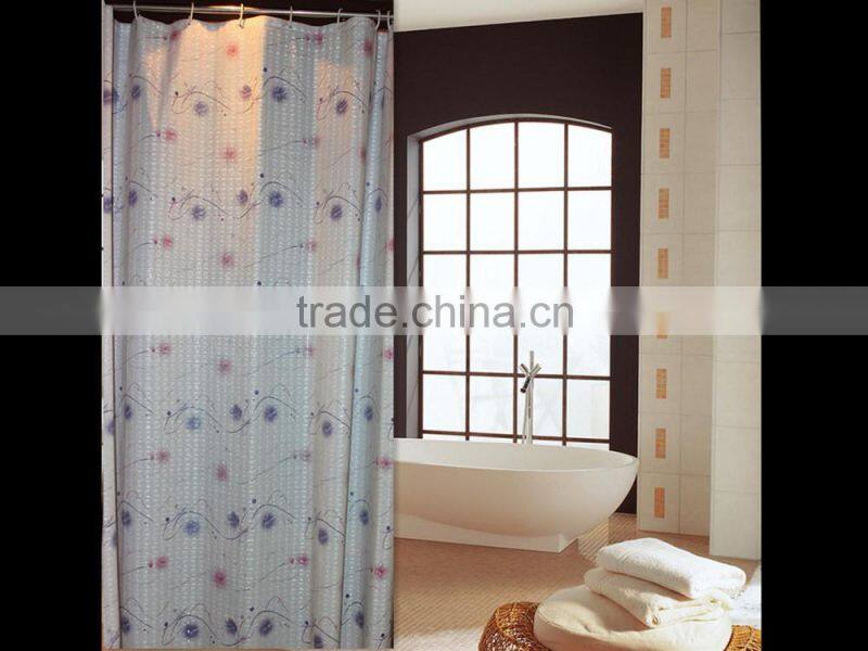 European clear transparent PRINTED PEVA shower curtains