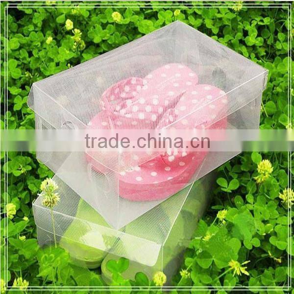 Allover printed plastic shoe box and shoe organizer with hanger