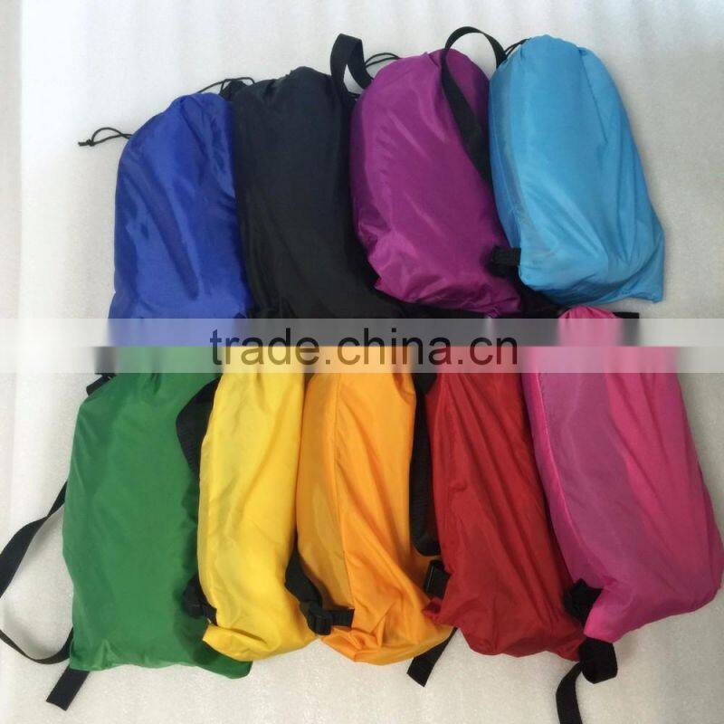 210T nylon Outdoor inflatable fabric air bed inflatable water air bag sleeping bags