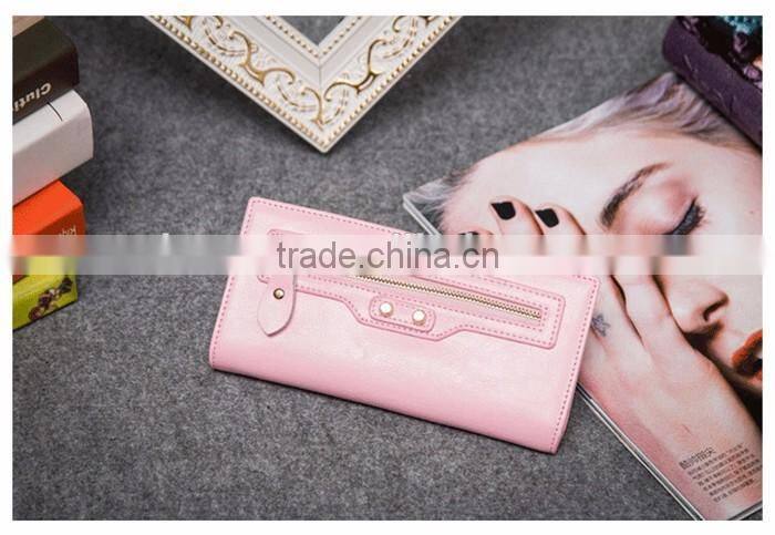Welcome OEM ODM Best Sale Wallet for Girl Jranter Leather Elastic Band Wallet