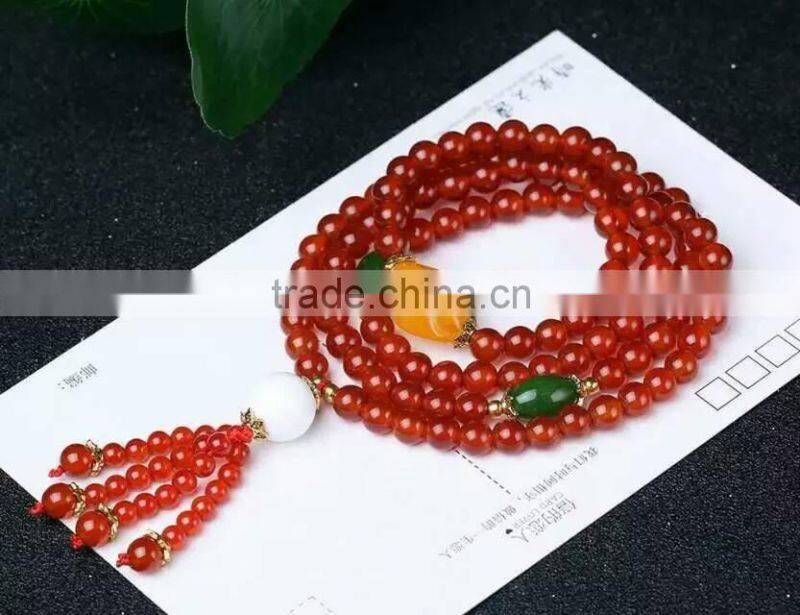 Red agate bracelet for ornament