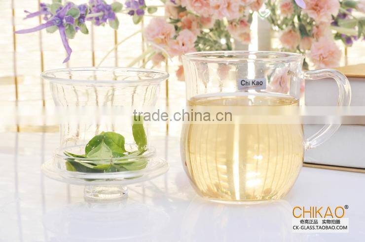 blown glass bubble tea cup