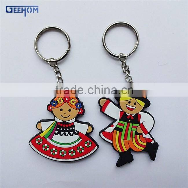 3d bus shape soft plastic key chain
