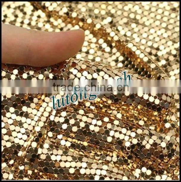 Metal sequin drapery for room divider