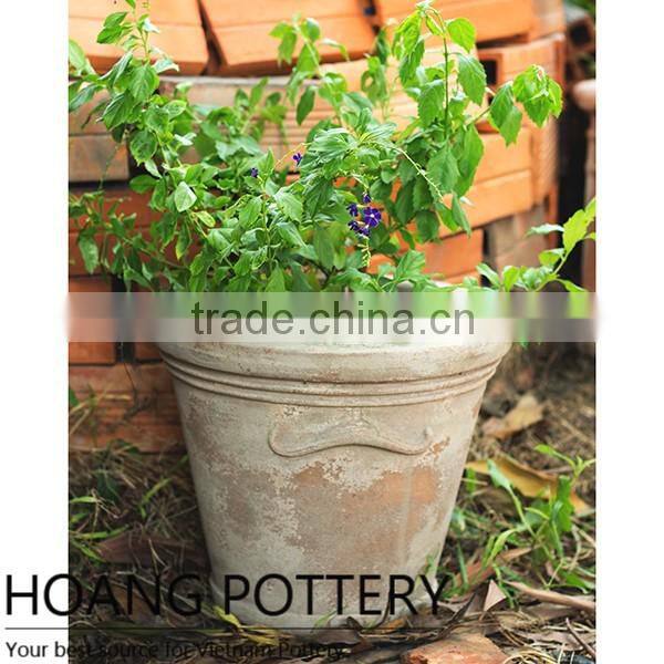 Sunflower Red Clay Pot Outdoor Decor - Terracotta Planters