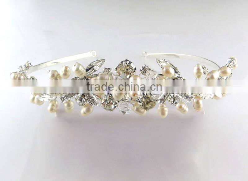 Fashion design rhinestone headband crown