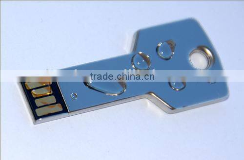 oem business promotion gift metal key metal wiredrawing aluminum oxide surfacesplit usb flash drive