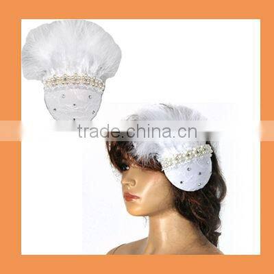 Grace white lace and feather Wedding Headwear