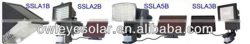 solar LED infrared sensor light /glass and aluminum alloy solar led infrared lights for crafts/100 detection angle solar sensor