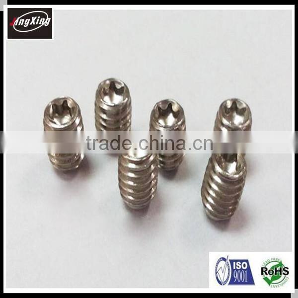 M2 x 3 stainless steel DIN 914 set screw with cone point/taper point