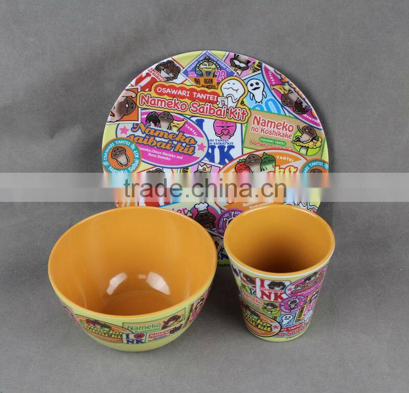kids melamine printed dinner set
