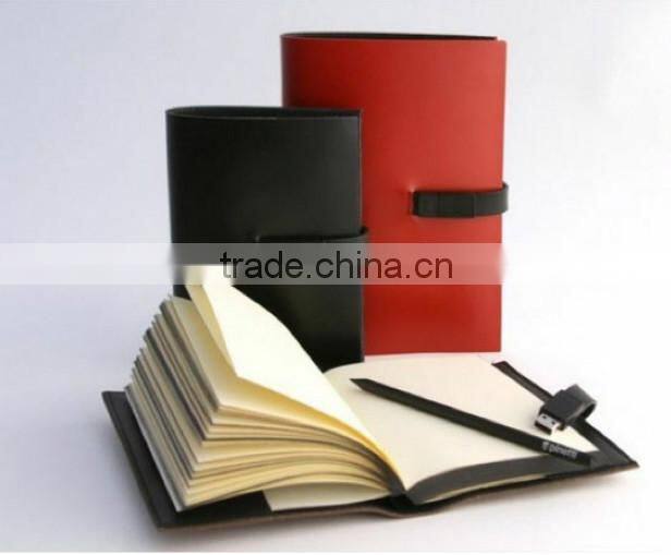 New arrival PU 4GB spiral notebook with usb