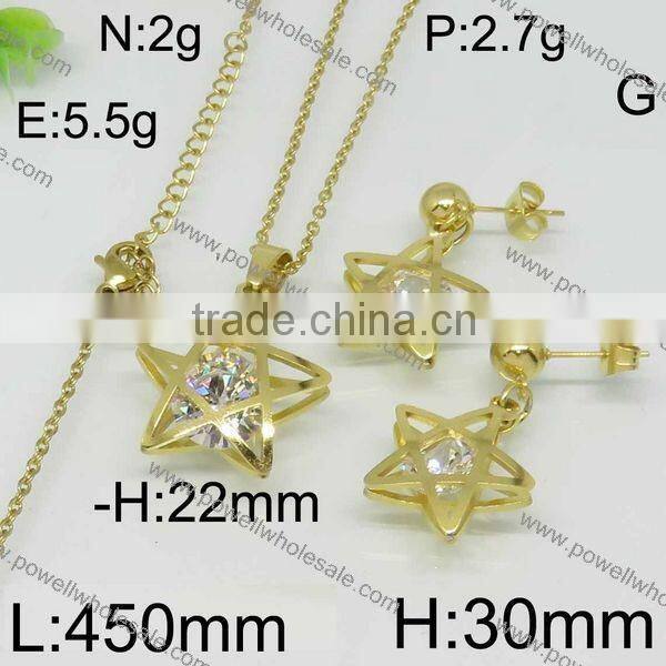 Powell wholesale popular china gold jewelry 18k jewelry sets