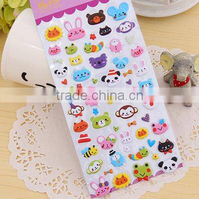 Colorful custom stickers,bubble home sticker,print wall/kitchen stickers,cartoon animals stickers for kids
