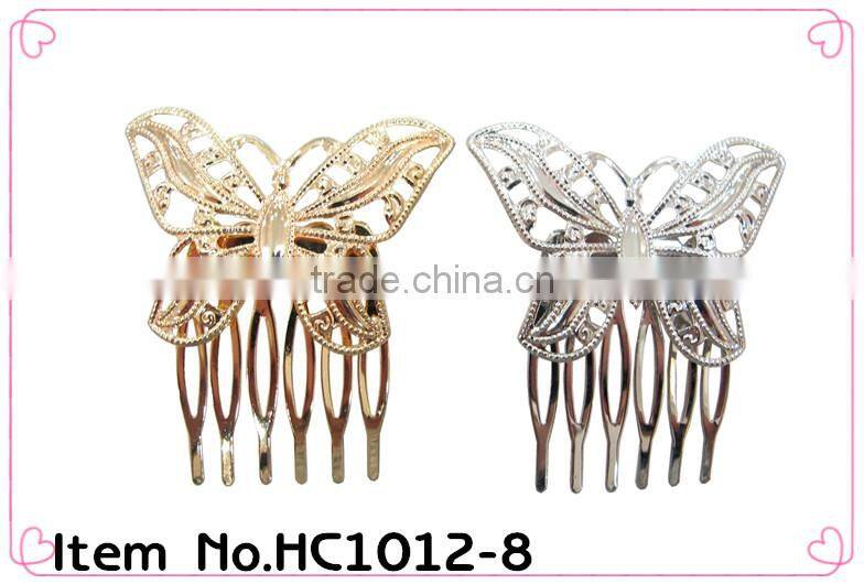 High quality blue rhinestone crystal hair comb