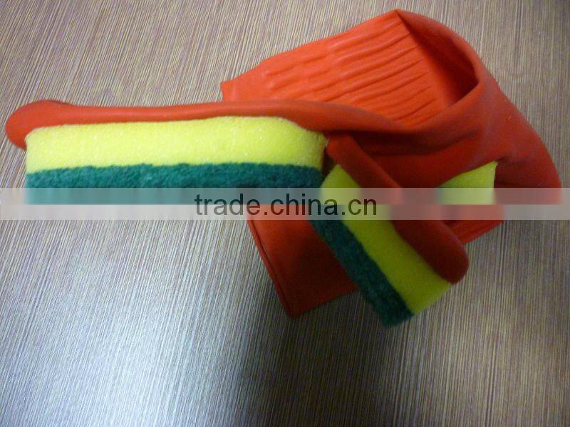 CE Approved PV Cleaning Foam Kitchen Polyester Single Layer Spong Glove