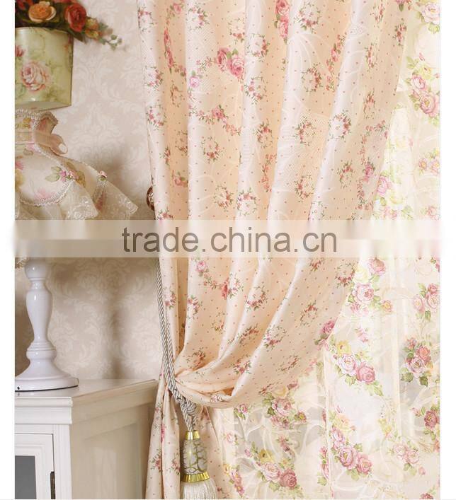 2015 hot sale printed designed No. 14 window curtains, made- up black out fabric in home or hotel