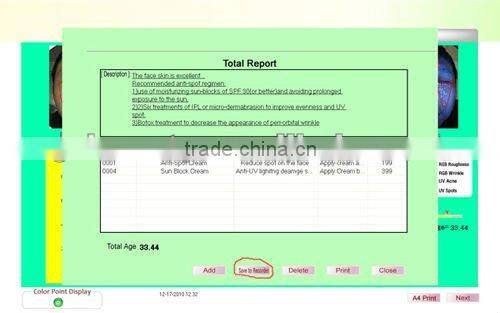 WT-01-S Portable Magic Mirror skin diagnosis system