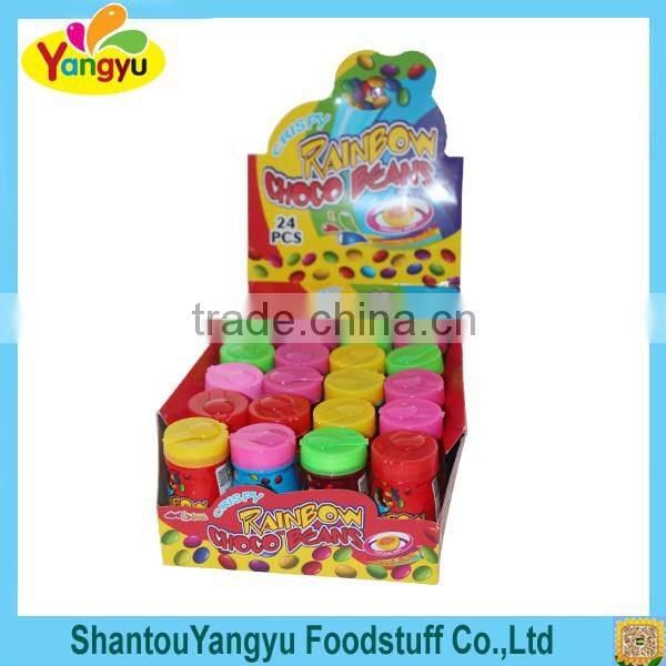 Color bottle multi color cispy sugar coated chocolate beans