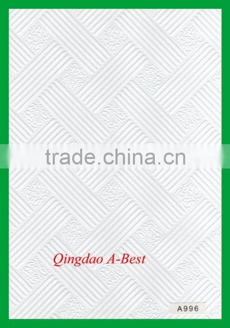 white suspended PVC laminated gypaum board for Ceiling (600x1200x8mm)