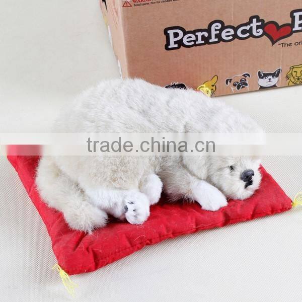 Wholesale plush poodle white furry sleeping dog