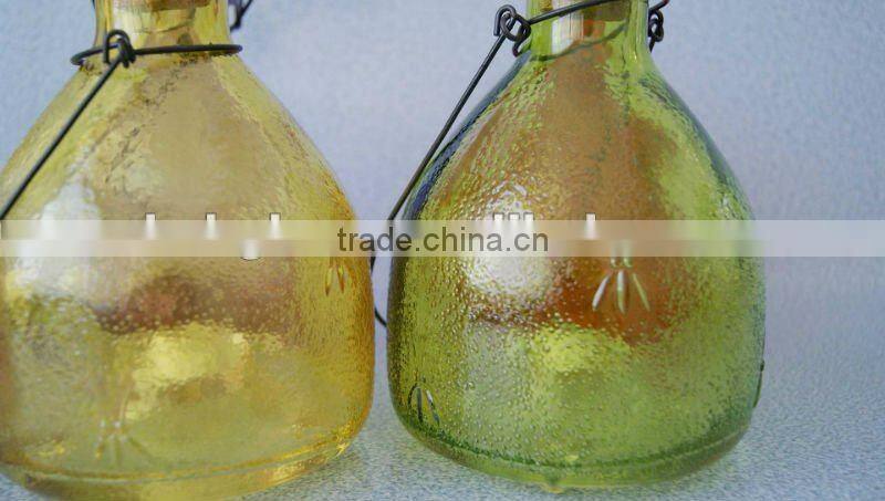 Colored glass wasp catcher