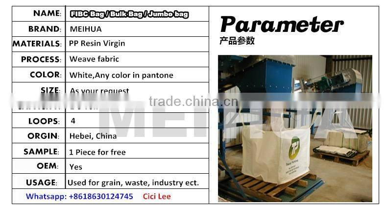 100% pp woven jumbo bag 2000kg big bag FIBC